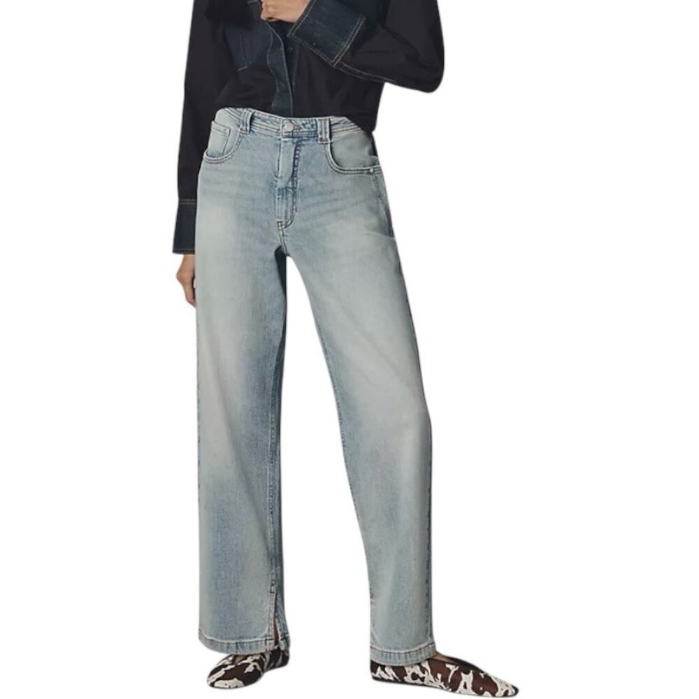 NWT‎ Anthropologie Pilcro The Jules Mid-Rise Relaxed Straight-Leg Jeans (31)